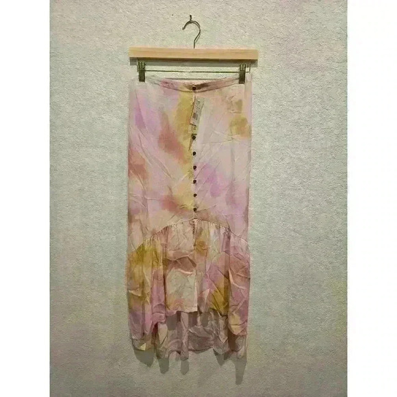 Rewind Aline skirt. Boho tye Dye long skirt. Pink size Medium - Picture 3 of 3